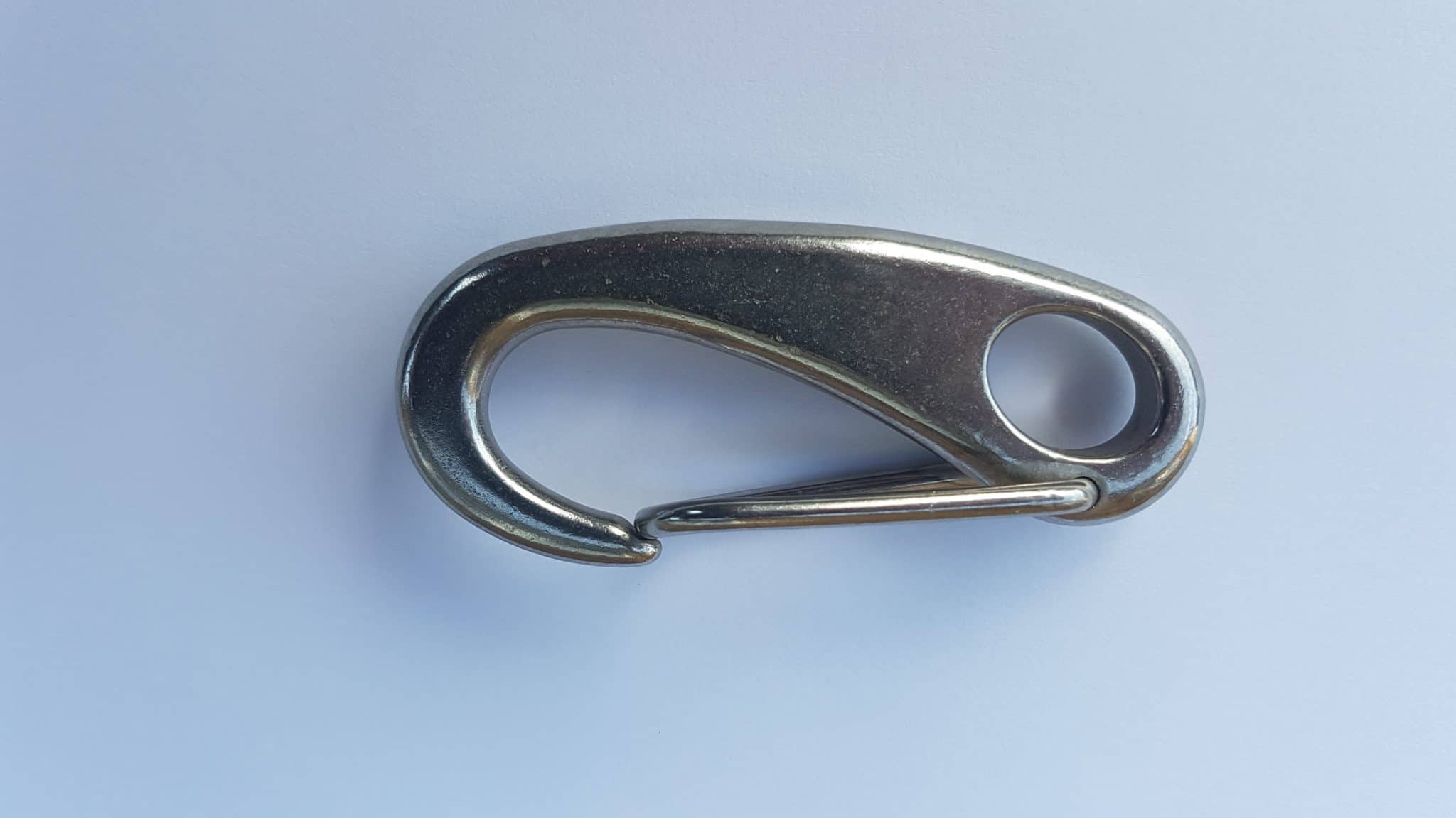STAINLESS STEEL SPRING SNAP TACK HOOK, 70 MM Leadertec