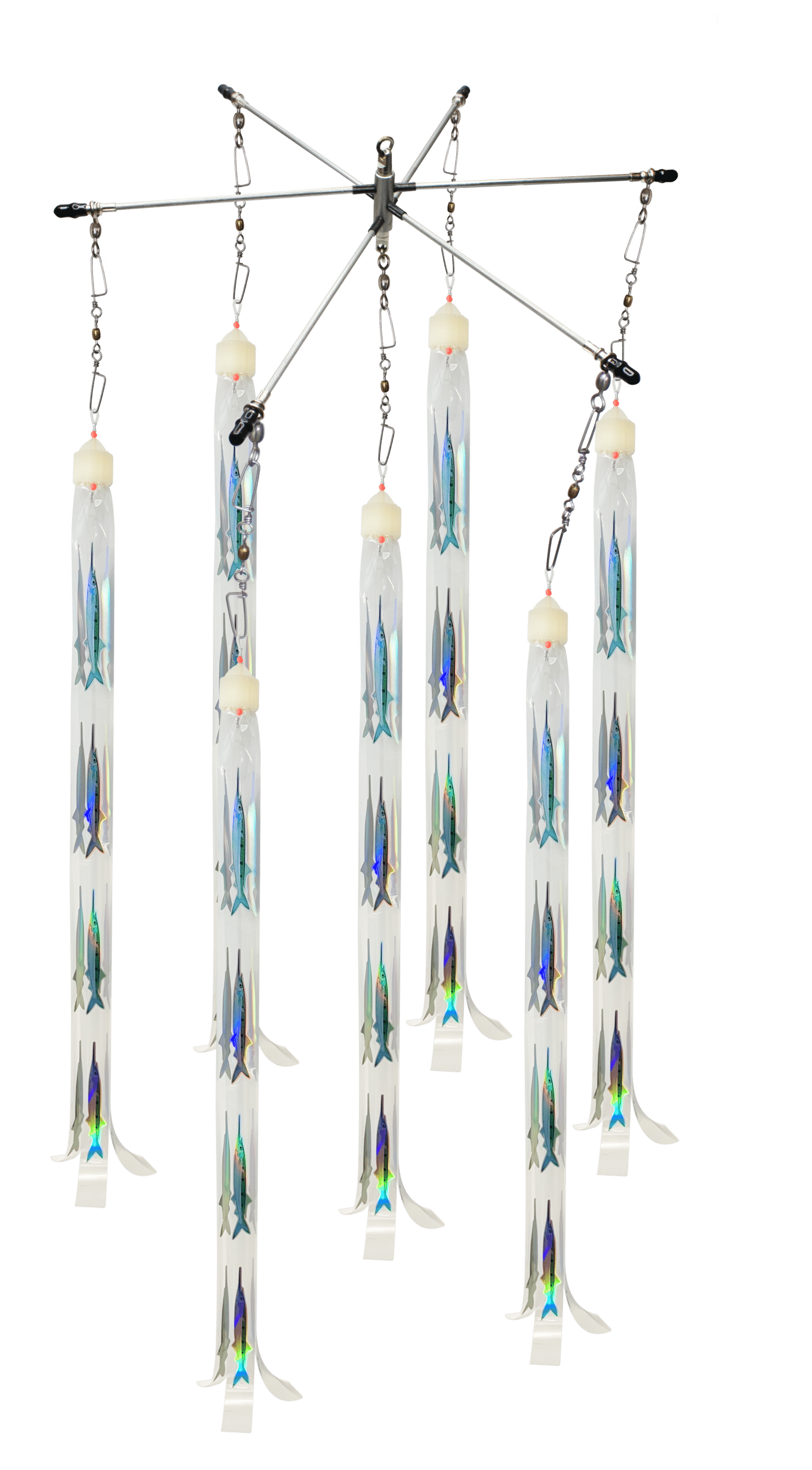 HOLOGRAPHIC FISH STRIP DREDGE TEASER, 12"